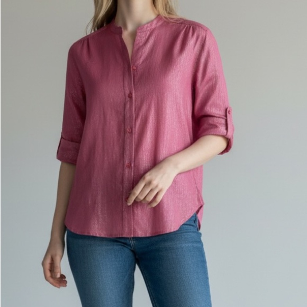 NWT Suzi Kondi lurex blouse pinn